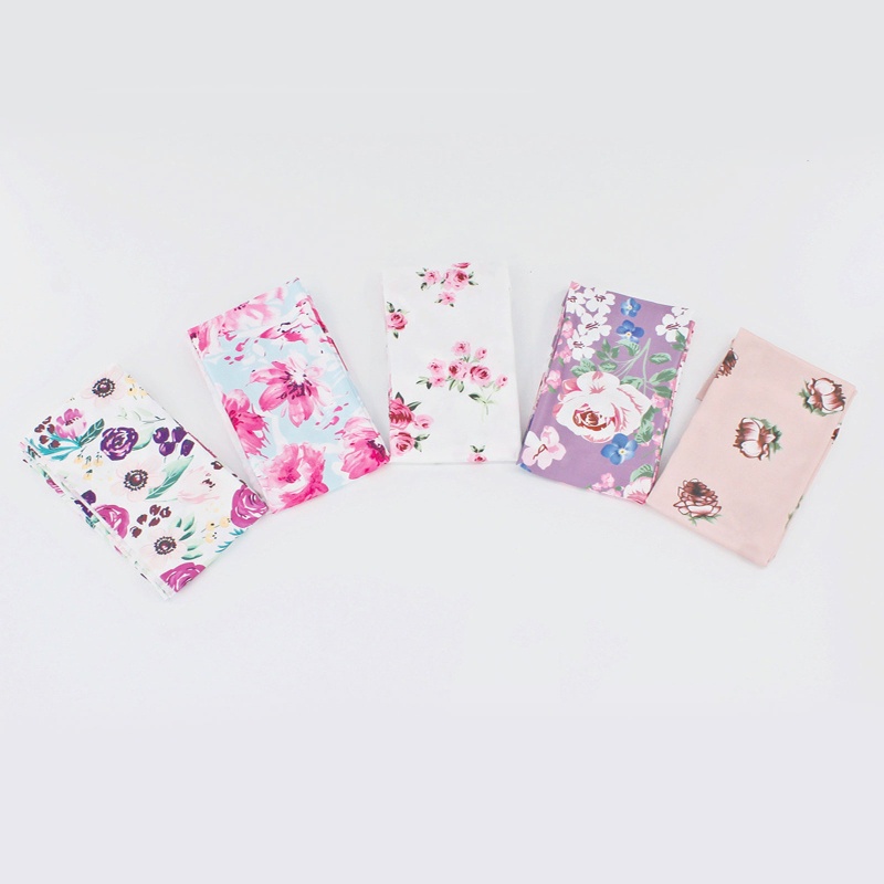 Chăn Quấn In Họa Tiết Hoa Dùng Làm Phụ Kiện Chụp Ảnh Cho Bé Sơ Sinh