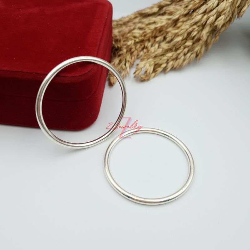 Vòng bạc trơn nguyên chất S990 cho bé