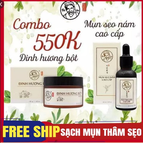 Combo Sạch Mụn Cao Cấp Bà Lão - Serum Sạch Mụn Liền Da