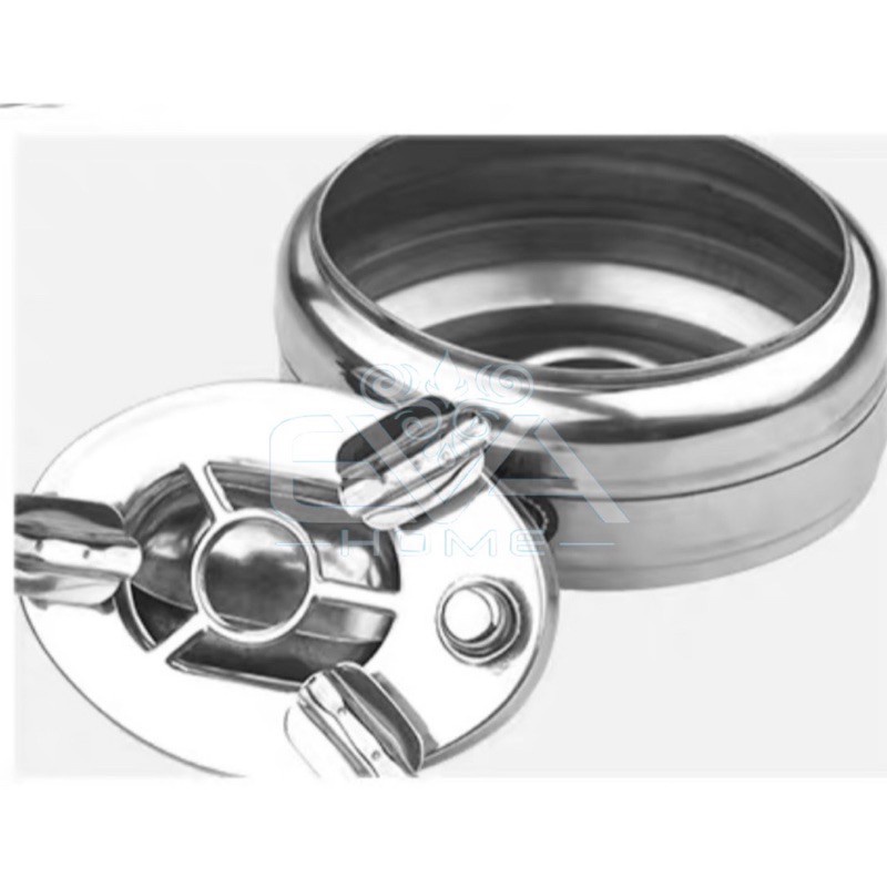 Gạt Tàn Thuốc Lá Inox Có Nút Bấm Đóng Mở Ngăn Đựng Tàn Thuốc Thông Minh / Gạt Tàn Inox Bấm Nút Tiện Dụng