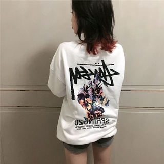 【Ready Stock】  STUSSY    Long Sleeved Sweater Hoodie Jackets Loose Blouse   C09599