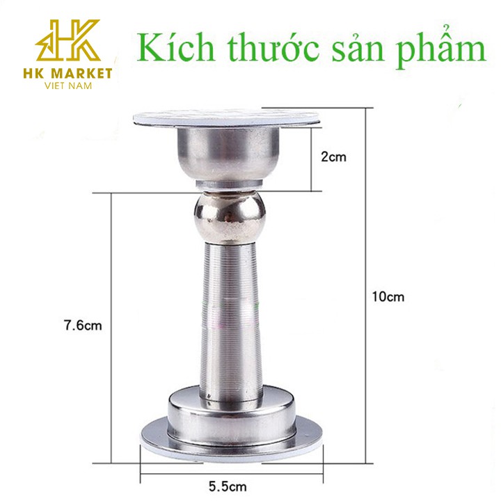 Hít Cửa Inox Hút Chân Không Chống Va Đập