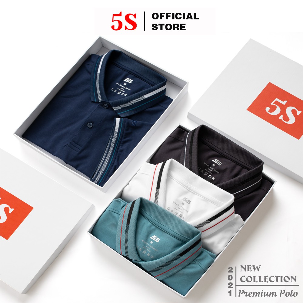 [MUA 2 GIẢM 30K] Áo Thun Nam Polo Có Cổ 5S, Thấm Hút Tốt, Thoải Mái, Trẻ Trung, Lịch Lãm (APC21019-01)