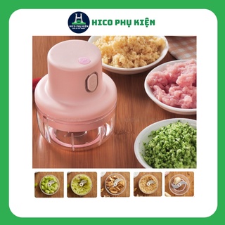 Máy xay mini tỏi ớt cầm tay đa năng dung tích 250ml - Sạc tích điện tiện lợi