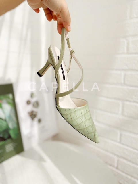 SANDAL SLINGBACK CAPELLA  MŨI NHỌN GÓT 7P