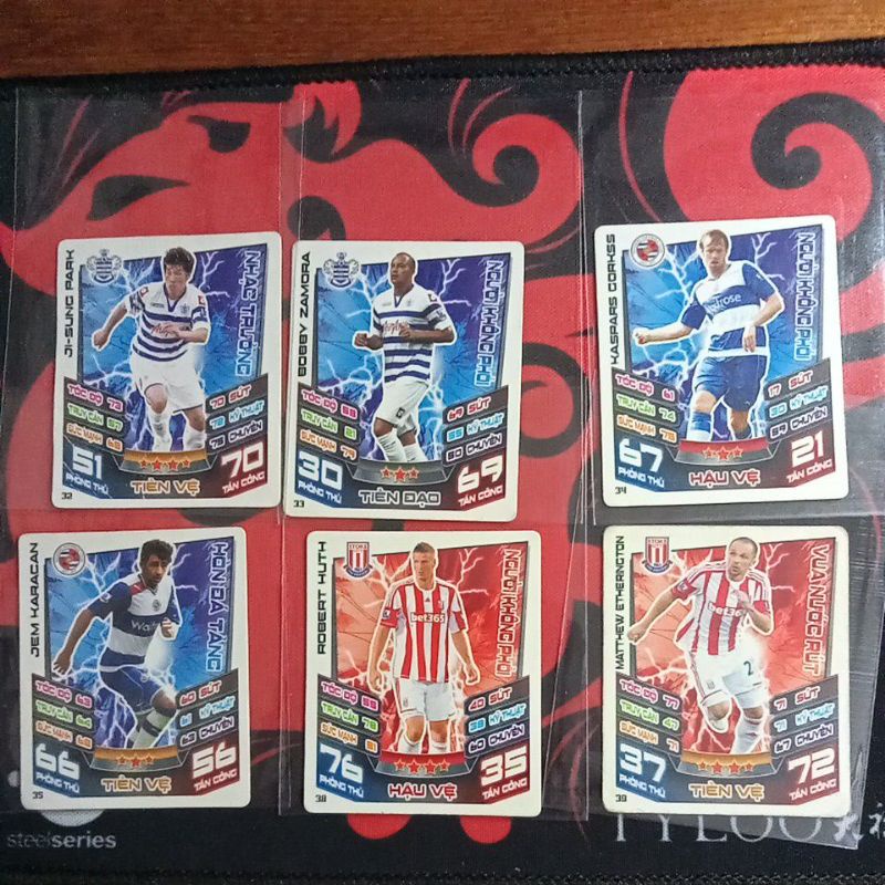 Thẻ Cầu Thủ Bóng Đá Poca Match Attax Mùa Giải 2012-2013 Cũ