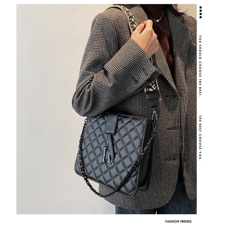 Túi đeo vai sức chứa lớn thiết kế sang trọng thời trang thu đông cho nữ