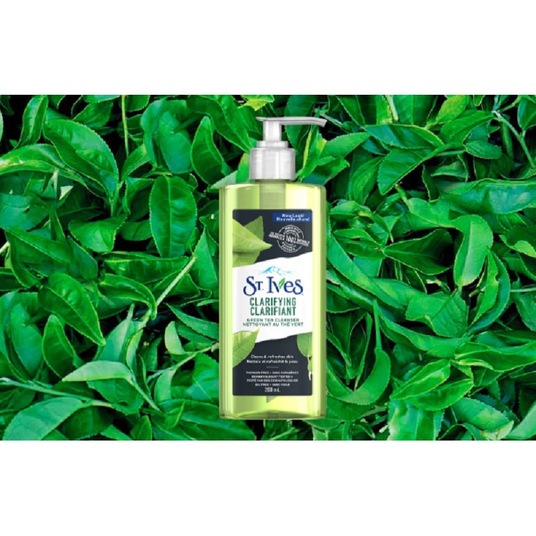 Gel rửa mặt trà xanh ngừa mụn St.Ives Clarifying Green Tea Cleanser 200ml | BigBuy360 - bigbuy360.vn