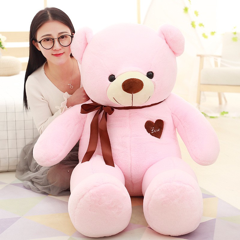 Gấu Teddy Bông Cute Siêu To 1m4 & 1m6 - Gấu Bông Làm Quà Tặng, Làm Gối Ôm Siêu Sướng