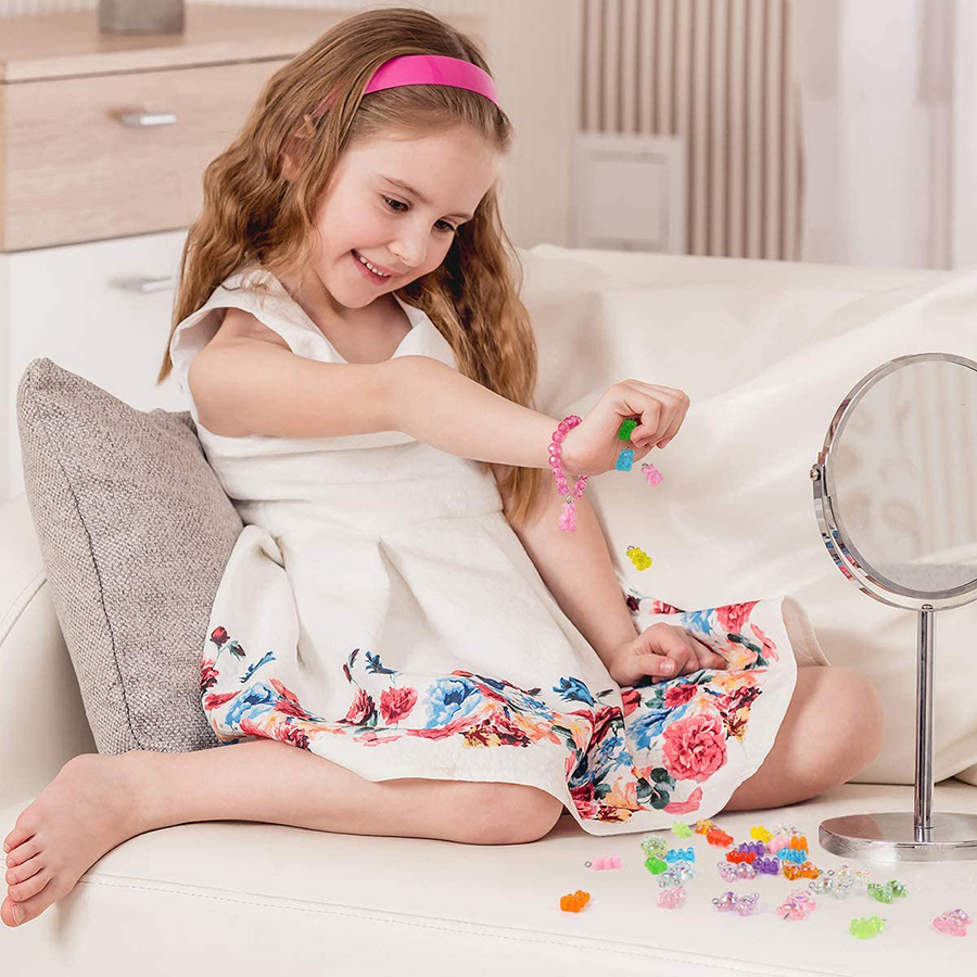 Bộ 10 Mặt Nhựa Resin Hình Gấu Gummy Dễ Thương Làm Đồ Trang Sức Thủ Công DIY