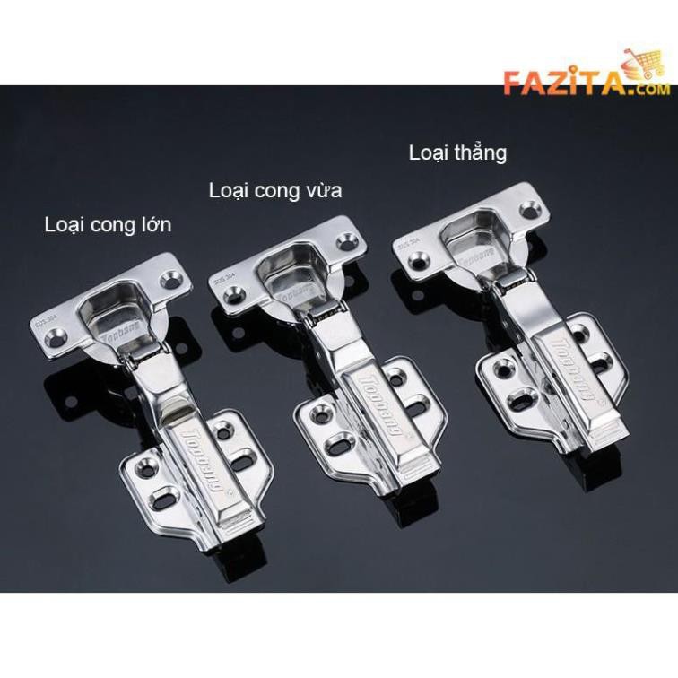 Bản lề cửa tủ, tủ bếp hoặc các loại tủ khác - Thép chống rỉ SUS304, Giảm chấn (Cao cấp X2)