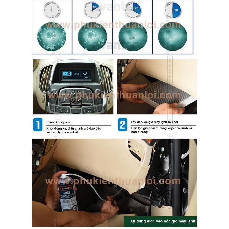 Chai xịt khử mùi máy lạnh Avantec sạch hiệu quả,Chai rửa máy lạnh trong xe ô tô và trong nhà siêu sạch hiệu quả.