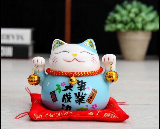Mèo thần tài may mắn Maneki Neko 10cm (6 màu) | BigBuy360 - bigbuy360.vn