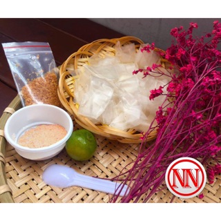 Bánh tráng chấm tỏi tắc ( bánh tráng phơi sương , dẻo)