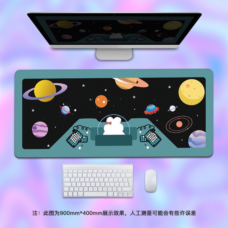 Tấm Lót Chuột Bàn Phím Cỡ Lớn In Hình Phi Hành Gia Hoạt Hình Dễ Thương