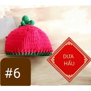 Mũ len dưa hấu, mũ len cho bé, nón len cho bé, nón len handmade cho bé