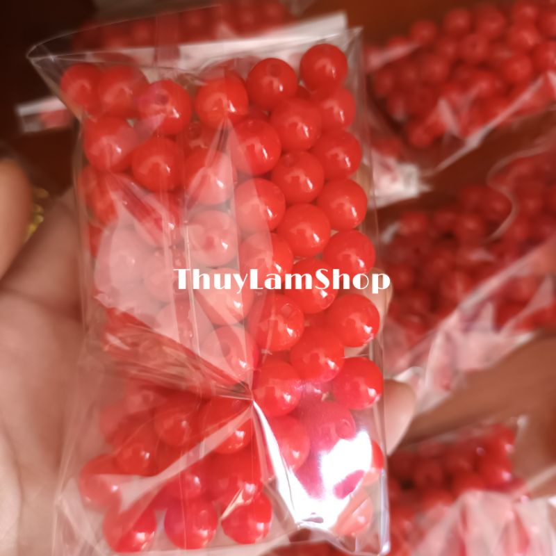 1kg hạt ngọc trai nhựa 8li làm cây cành vàng lá ngọc