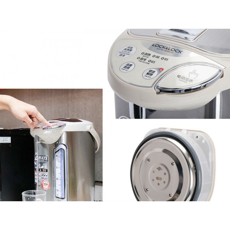 [ SALE SẬP SÀN ] Bình thủy điện Lock&Lock Eletric Thermo Pot EJK583BEG 5L 750W Loại Tốt