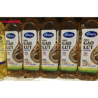 Dầu gạo lứt Simply 1 lít