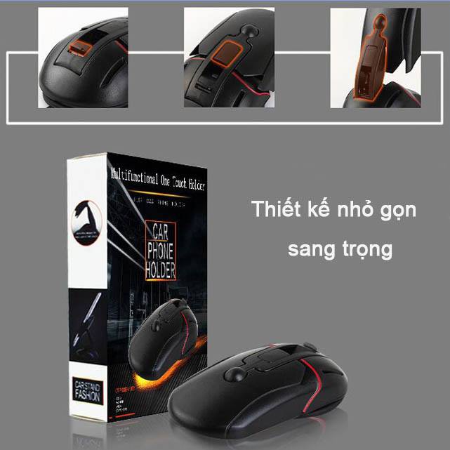 Kẹp Điện Thoại Dùng trên xe ô tô Mouse Carsun, giá đỡ điện thoại