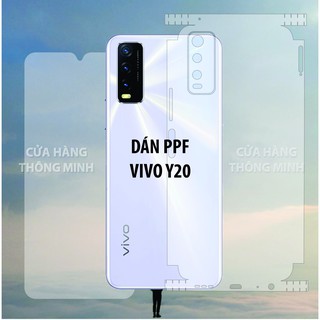 Dán ppf mặt trước, mặt sau, màn hình, mặt lưng vivo y20, vivo y12s full viền