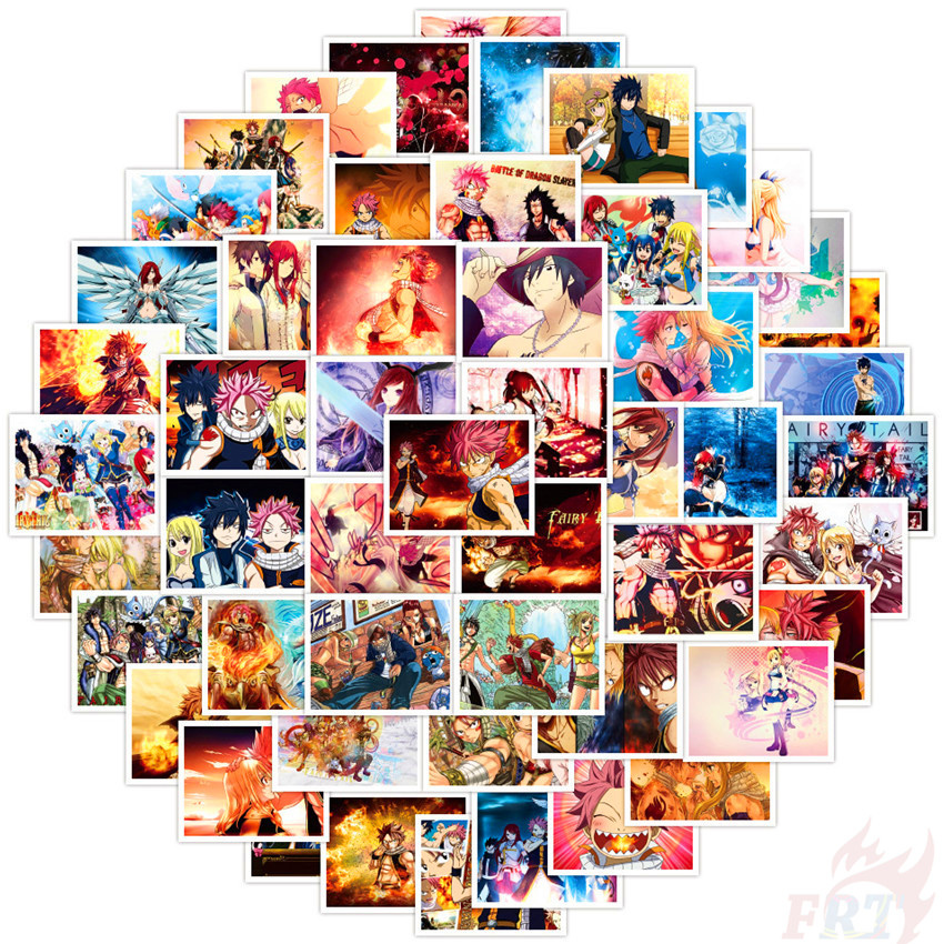 50 Miếng dán hoạt hình anime Fairy Tail 06 chống nước trang trí đa dụng