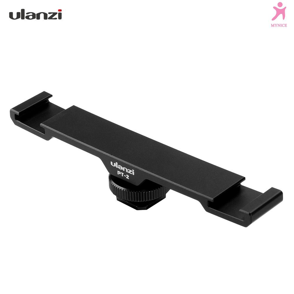 Đế hai Hot Shoe Ulanzi PT-2 cho máy ảnh DV DSLR mic đèn led