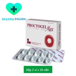 Proctogel Max – Viên uống hỗ trợ điều trị trĩ nội, trĩ ngoại, phòng ngừa táo bón (Hộp 20 viên)