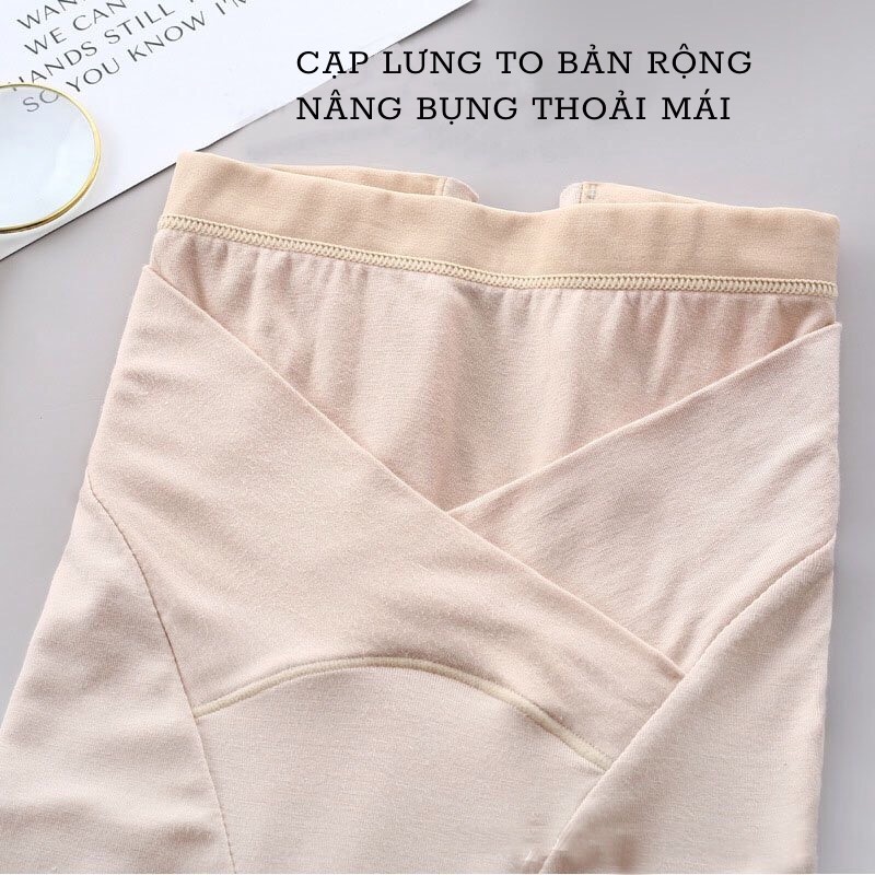 QUẦN LÓT ĐÙI BẦU CẠP CHÉO PHỐI REN MẶC TRONG VÁY BIGSIZE 85kg CHẤT COTTON CAO CẤP