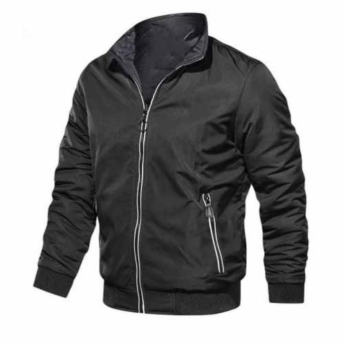 Áo khoác dù 2 lớp cao cấp cổ đứng chống thấm nước phối viền dạ quang, túi khóa Gabo Fashion GB199 - GB199 -G340