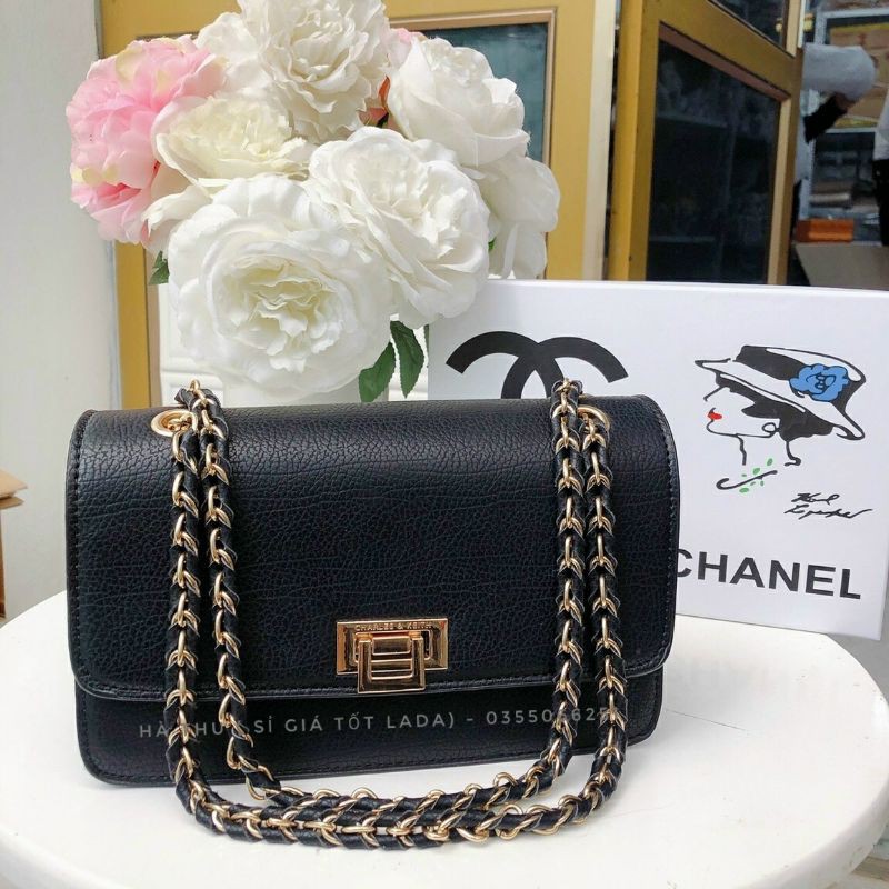 Túi xách khoá gập da mềm chuẩn fom sz 24