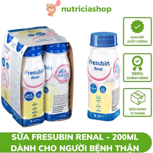 Sữa Fresubin Renal 200ml cho người bệnh thận