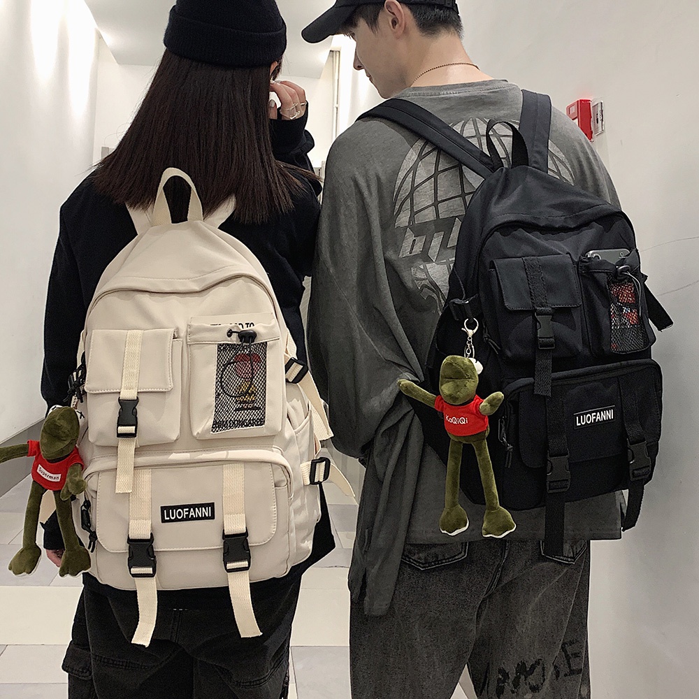 Ba Lô Nylon Phối Lưới Thời Trang Dành Cho Nam Và Nữ