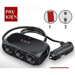 Bộ chia tẩu cắm sạc trên oto