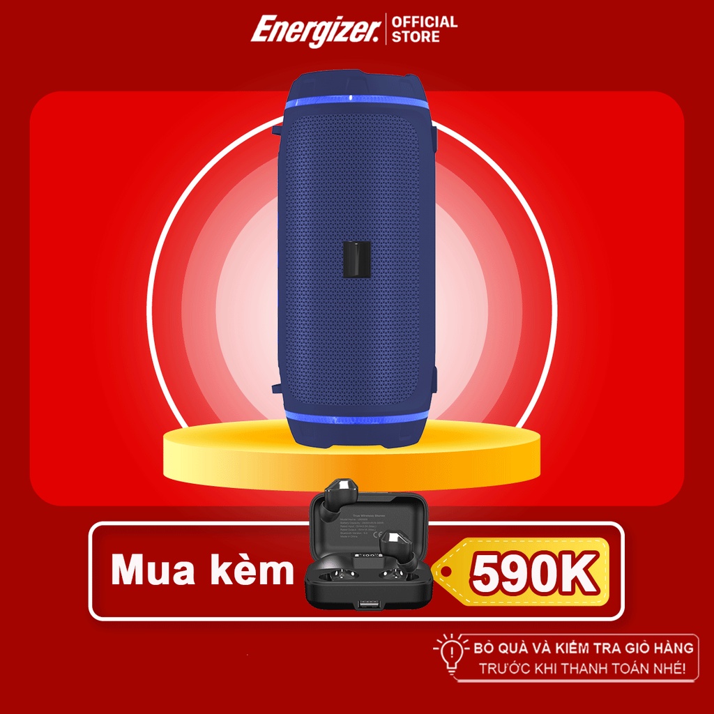 Loa Bluetooth Energizer BTS102 - 10W, bluetooth V5.0 - Hàng Chính Hãng, Bảo Hành 2 Năm 1 Đổi 1