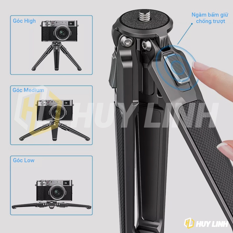 Giá đỡ 3 chân Ulanzi MT-37 Mini Metal Tripod Hợp Kim Nhôm