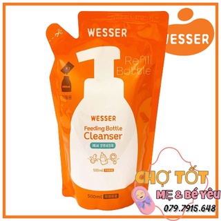 NƯỚC RỬA BÌNH SỮA WESSER 500ML DẠNG TÚI