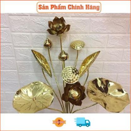 Hoa sen đồng thờ. Size to. Đồ thờ cúng bằng đồng