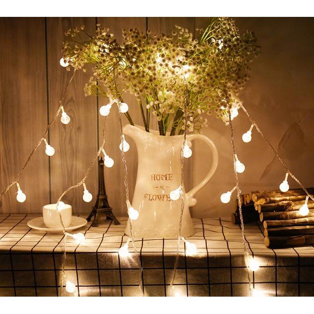 SỈ Dây đèn led trang trí đào quất tết / Đèn led bi bọt pha lê 3m/6m trang trí nhà cửa mùa xuân