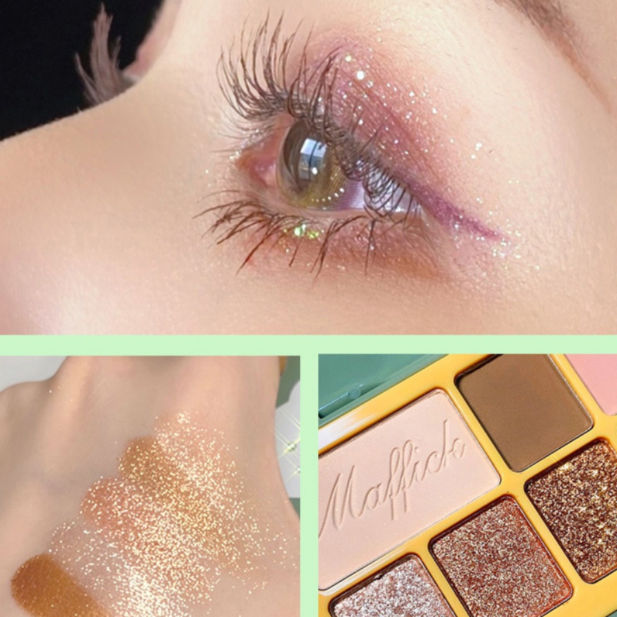 (Hàng Mới Về) Bảng Phấn Mắt Maffick 14 Màu Lì Và Ánh Nhũ Kết Hợp Trang Điểm Kháng Nước | BigBuy360 - bigbuy360.vn