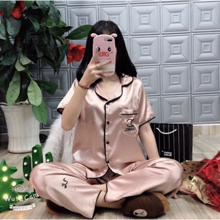 Đồ bộ pijama lụa - tay ngắn quần dài