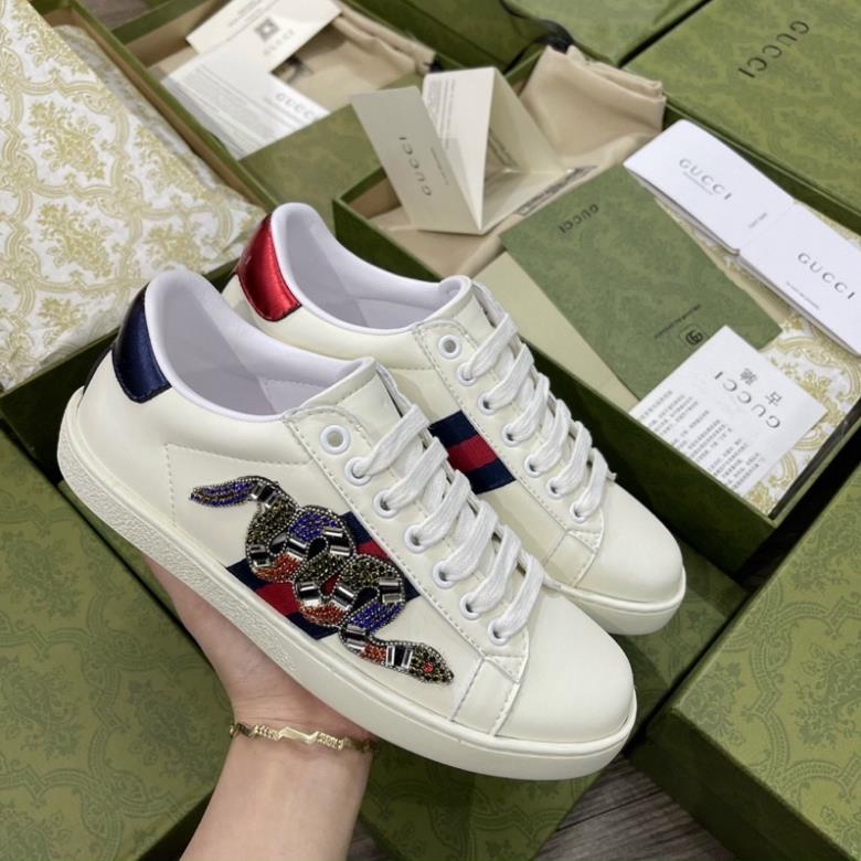 (Hàng trung 11 XỊN) 🎁Giày thể thao Gucci rắn đính đá cao cấp nam nữ