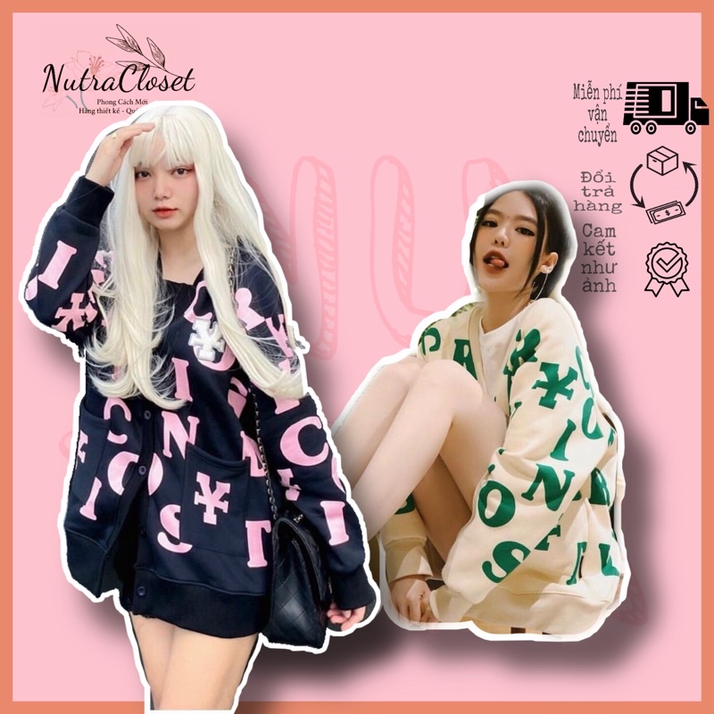 Áo khoác cardigan nỉ ngoại ulzzang unisex NUTRA nam nữ