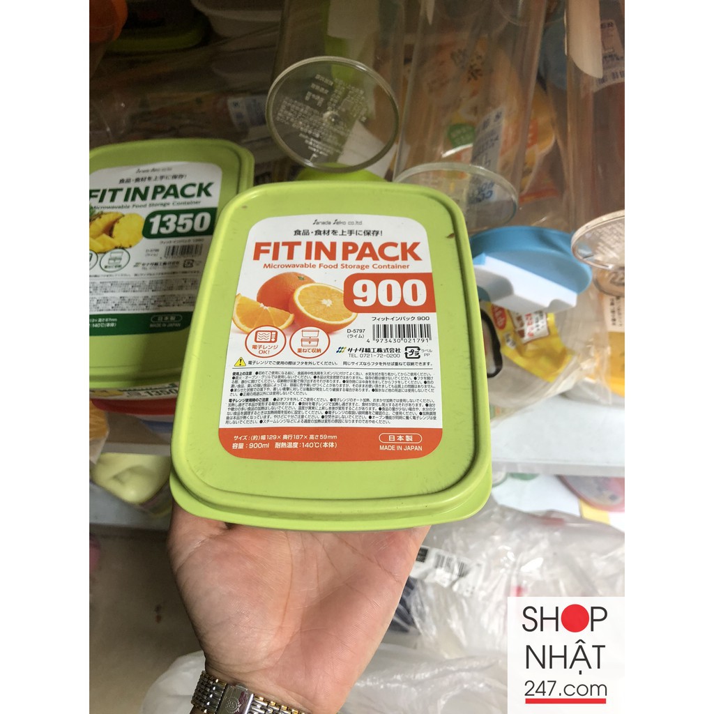 [Hỏa tốc HCM] Combo Hộp nhựa đựng thực phẩm Fitin Pack nắp dẻo 900m và Hộp đựng bát đĩa cất gọn Nhật Bản