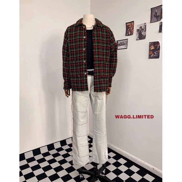 Áo dạ tweet dệt len sắc màu trong bộ sưu tập mùa đông 2021 WAGG