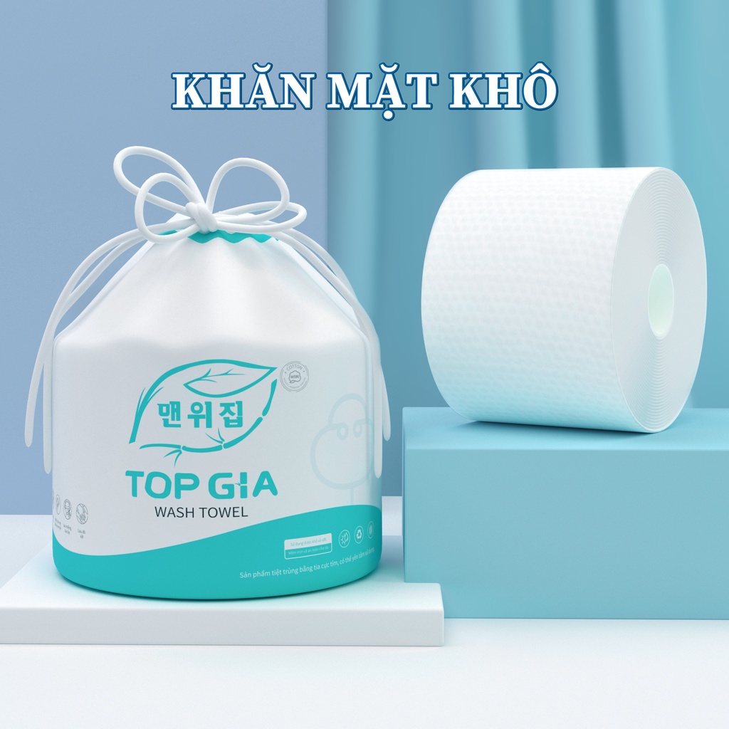 Khăn mặt dùng 1 lần Top Gia, khăn giấy đa năng an toàn cho mọi loại da