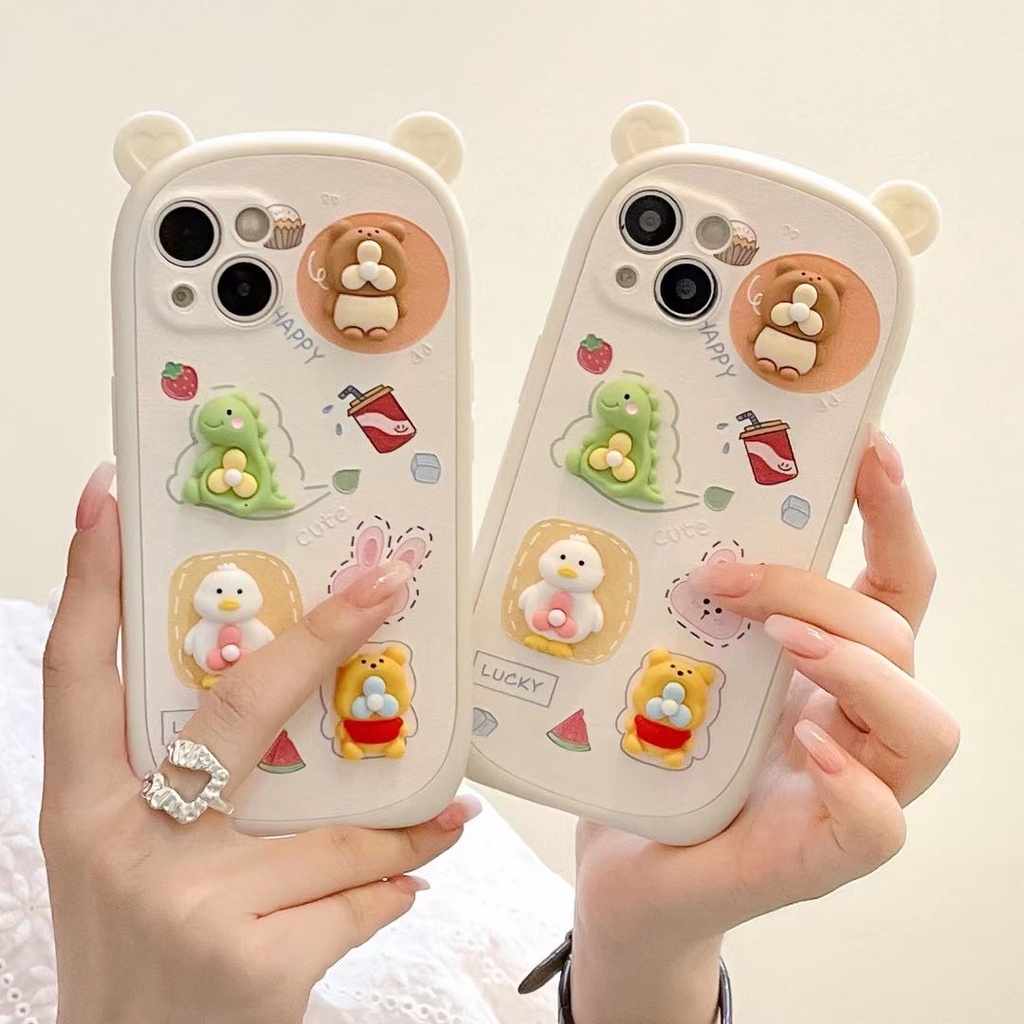 Ốp Điện Thoại Mềm Hình Tai Gấu 3D Cho iphone 13 13 promax X XS XR 11 11 pro max 12 12 pro 12 pro max