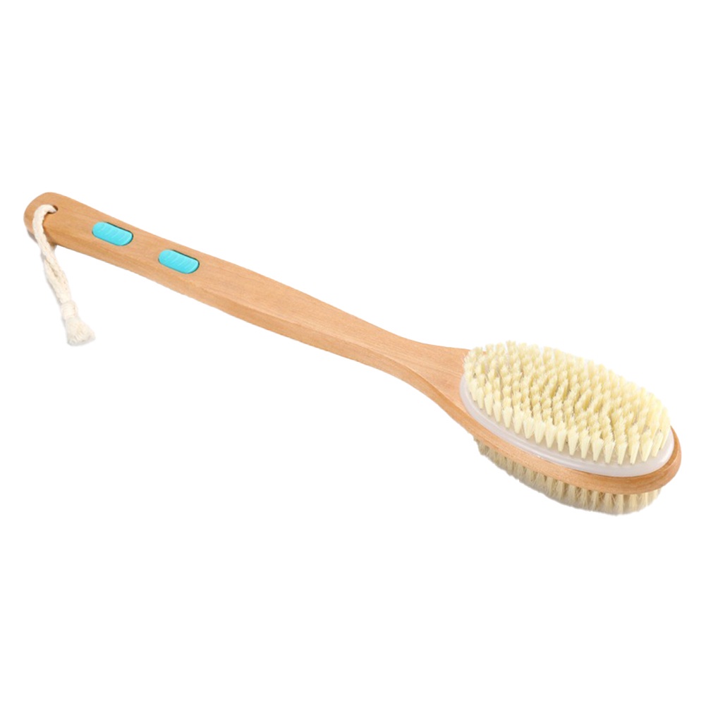 Bàn Chải Tắm Bằng Sợi Tổ Ong Màu Trắng Hình Oval JP5