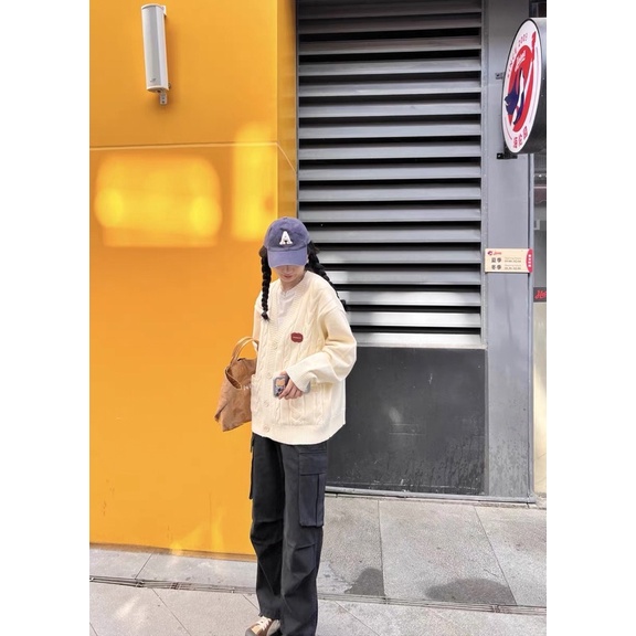 Áo khoác cardigan trơn bazic, áo khoác len cho mùa thu đông