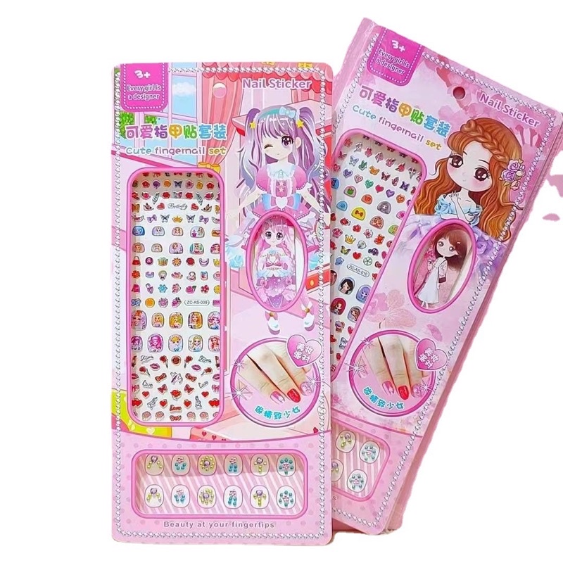 Sét sticker  Dán móng Tay kèm phụ kiện siêu độc đáo cho bé gái